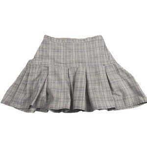 Altar’d State Women’s Gray & Pink Plaid Skirt Size S Retro Schoolgirl Academic